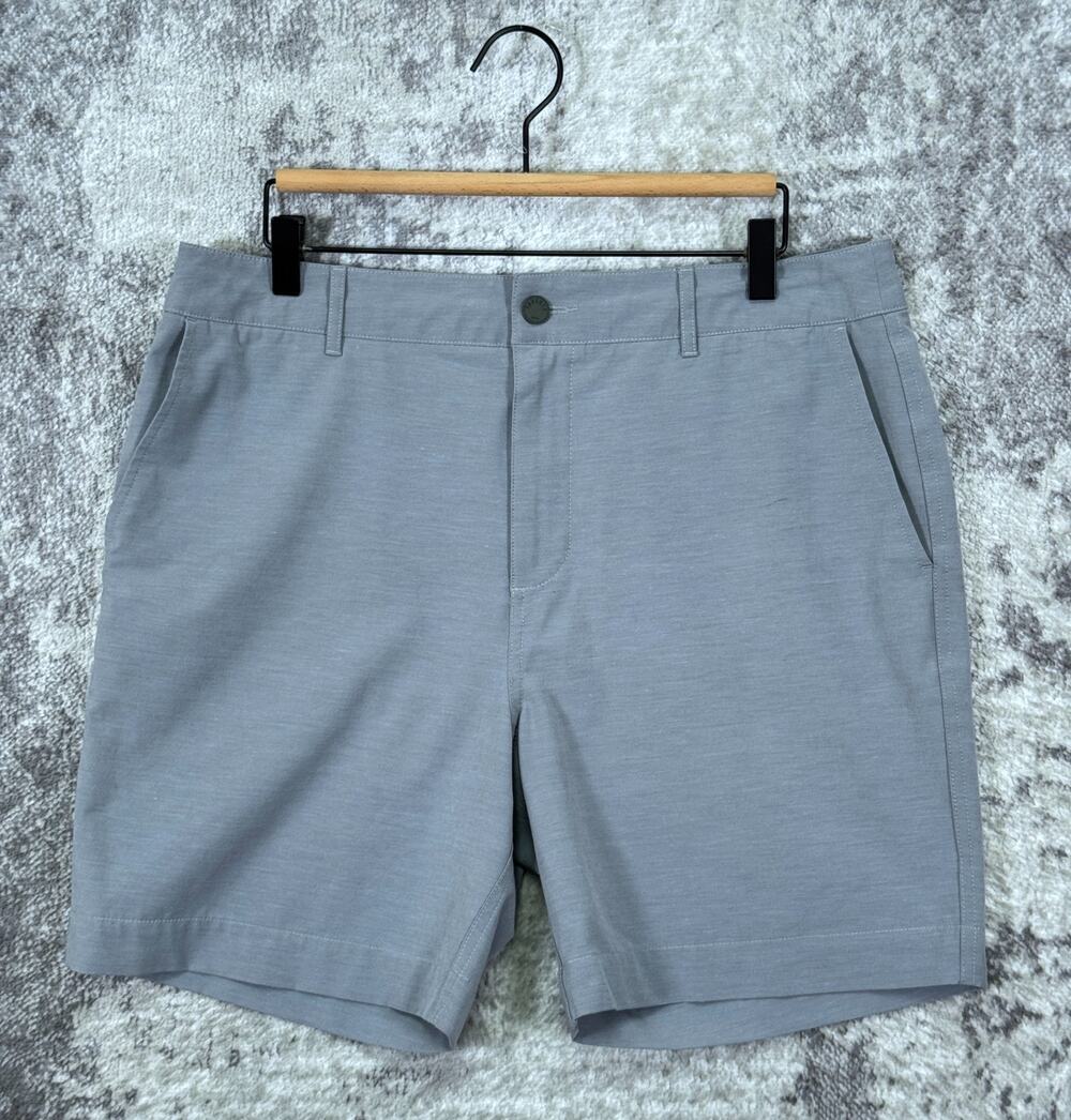 Faherty All Day Shorts 34 Mens Gray 7"